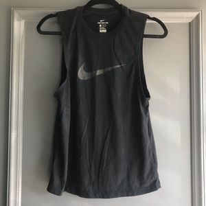 Nike Run Non Stop Dri Fit Black Tank Top Tee XS